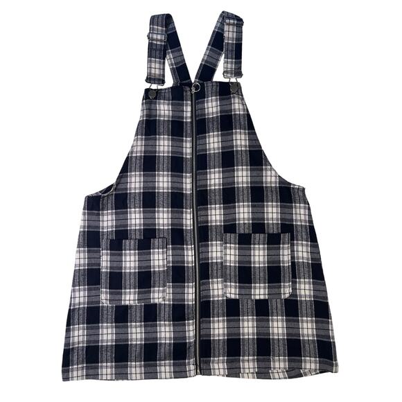 tgla jumper dress women’s Medium Plaid Dark‎ Academia Whimsigoth Preppy Retro - Picture 1 of 5